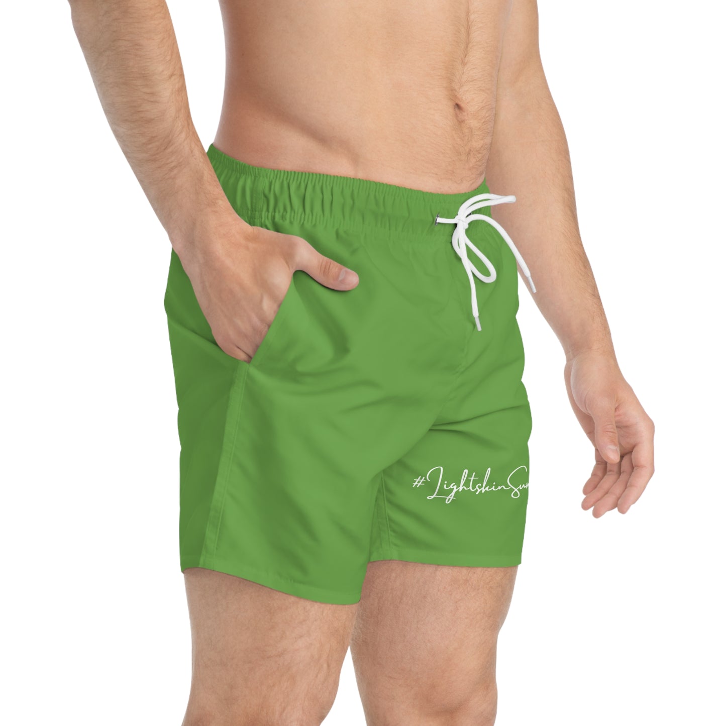 #LightskinSummer Swim Trunks | Light Green