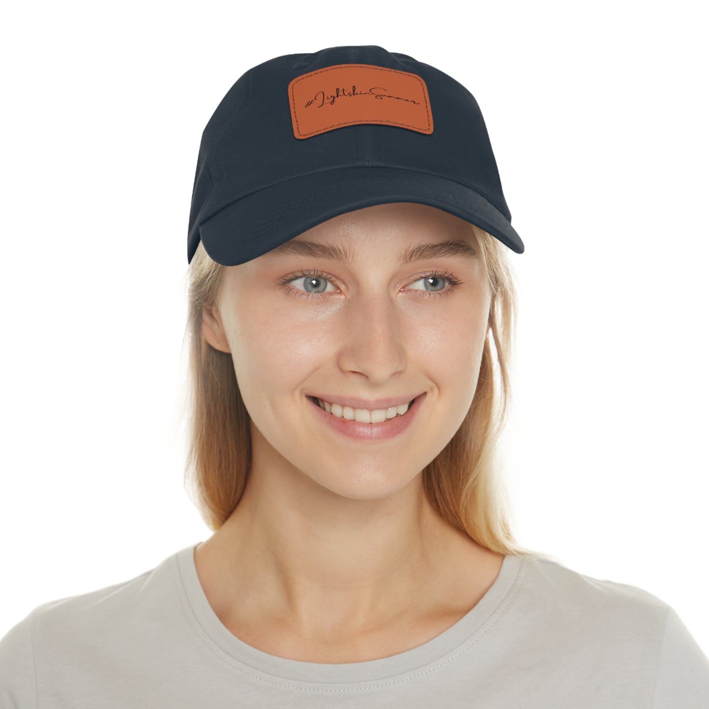 #LightskinSummer Dad Hat with Leather Patch
