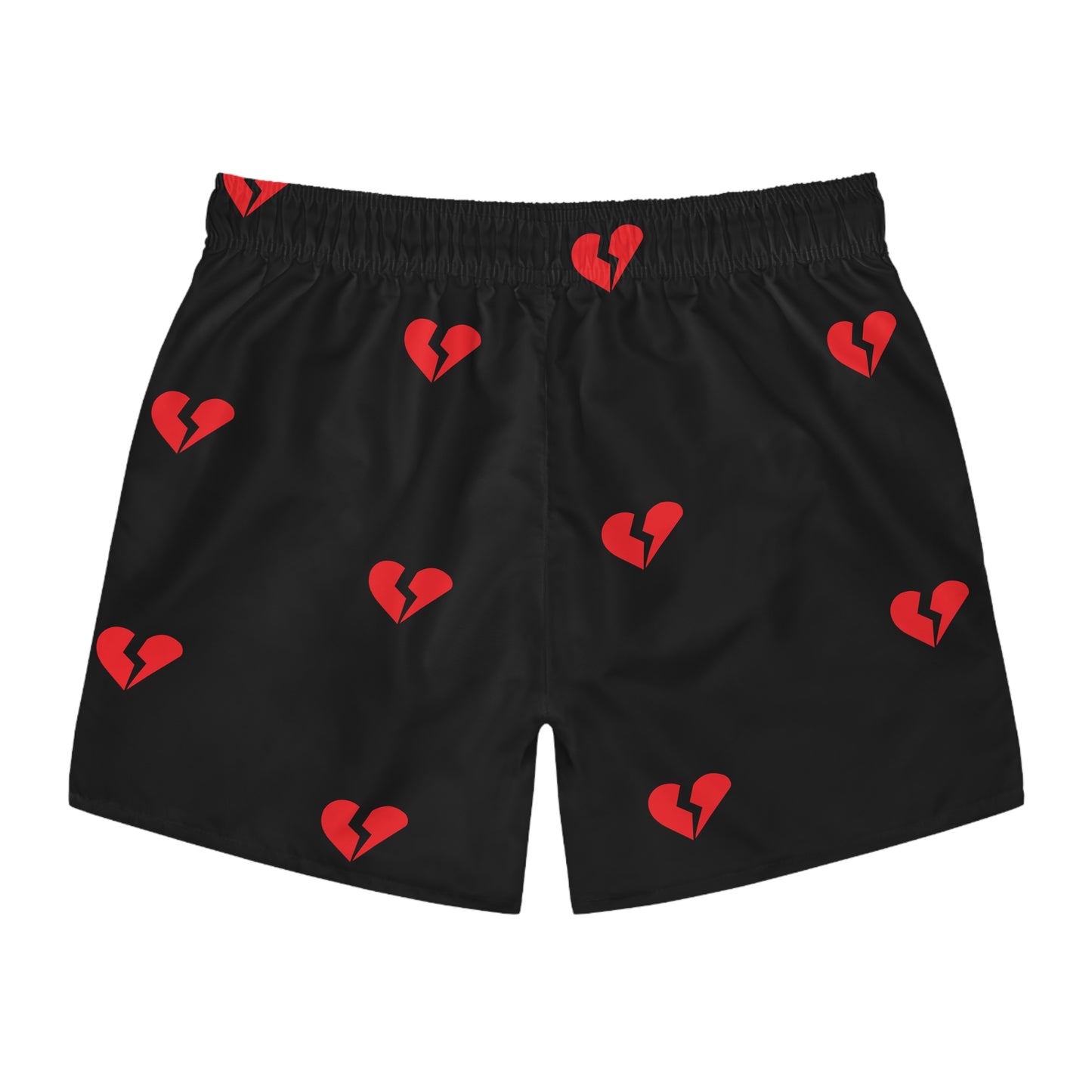 Heartbreak #LightSkinSummer Swim Trunks | Black/Red Style