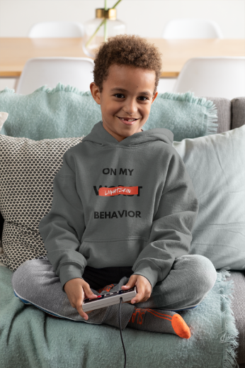 "On My Worst Behavior" | Unisex College Hoodie [Colorways]