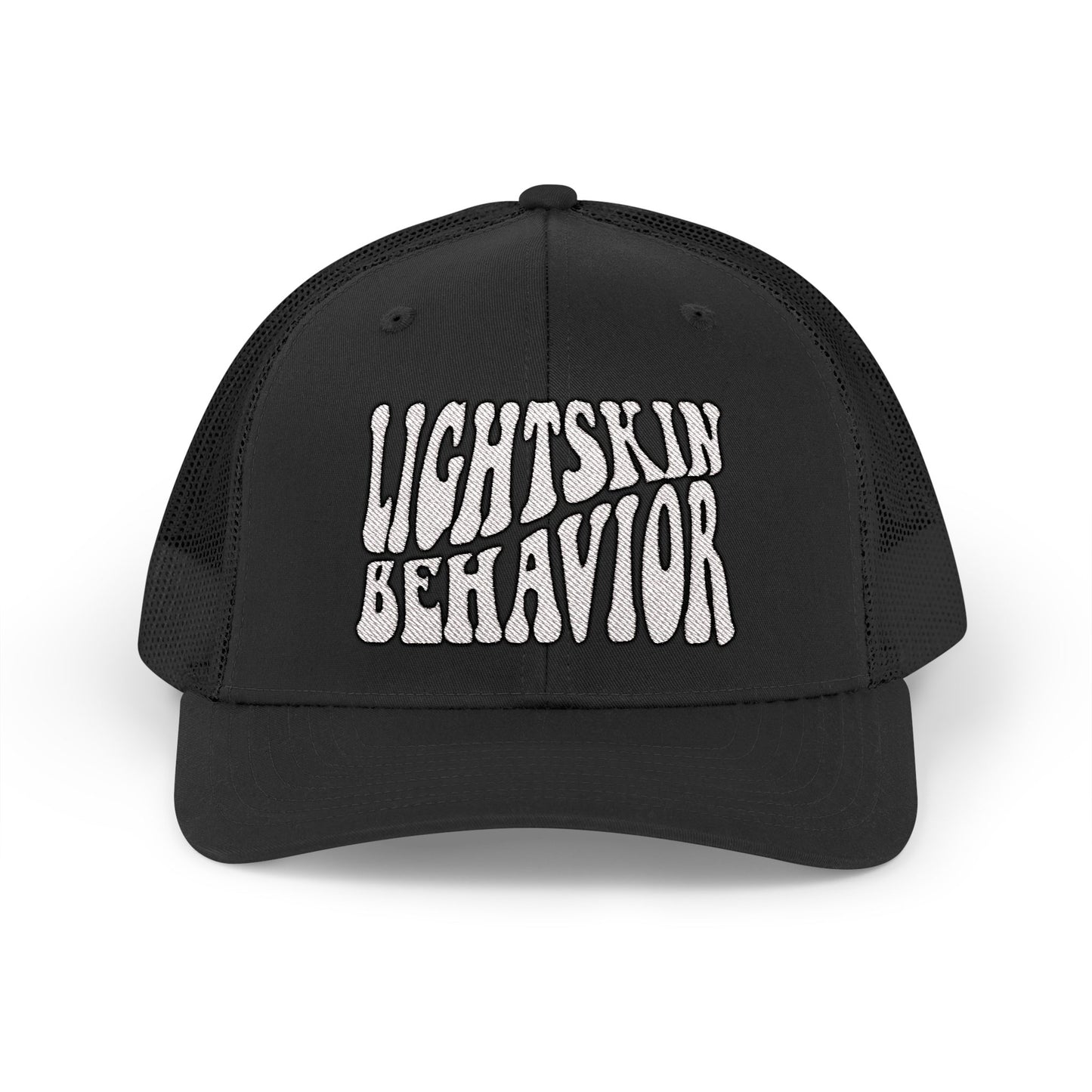 LightSkin Behavior Embroidered Snapback Trucker Cap - Trendy Adjustable Hat