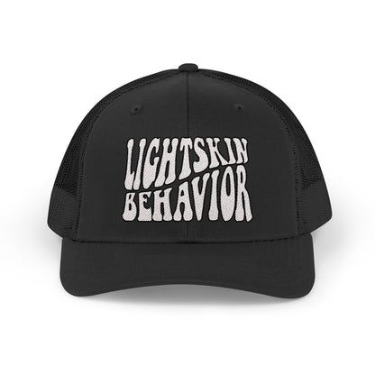 LightSkin Behavior Embroidered Snapback Trucker Cap - Trendy Adjustable Hat