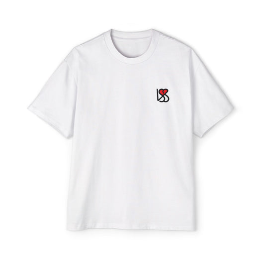 "On My Worst Behavior" Back | LSS Front logo | Unisex Heavy Oversized Tee [Colorways]