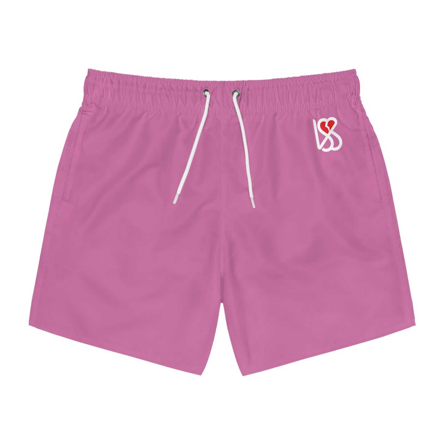 LSS Heart Logo Swim Trunks | Light Pink