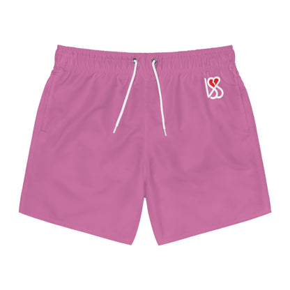 LSS Heart Logo Swim Trunks | Light Pink