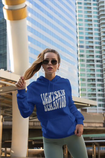 "Lightskin Behavior" White Lettering | Unisex College Hoodie [Colorways]
